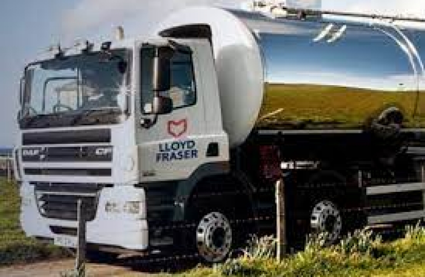 milk haulier Lloyd Fraser 