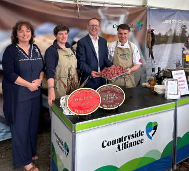 Picture includes Russell George MS and Izzy Hopkins at the Royal Welsh Show 2024 showcasing Izzy’s awards.